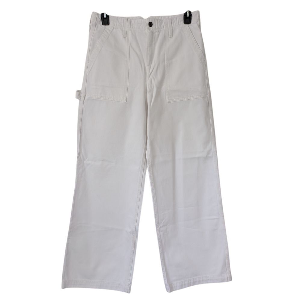 J. Crew Point Sur Wide Leg Carpenter‎ Jeans Womens 29 White NWT $228 CC652